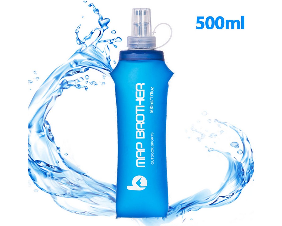 Cbei Trinkbeutel TPU Faltbare Trinkflaschen, Soft Flask 500ml, Wasserflasche BPA-Frei von Cbei