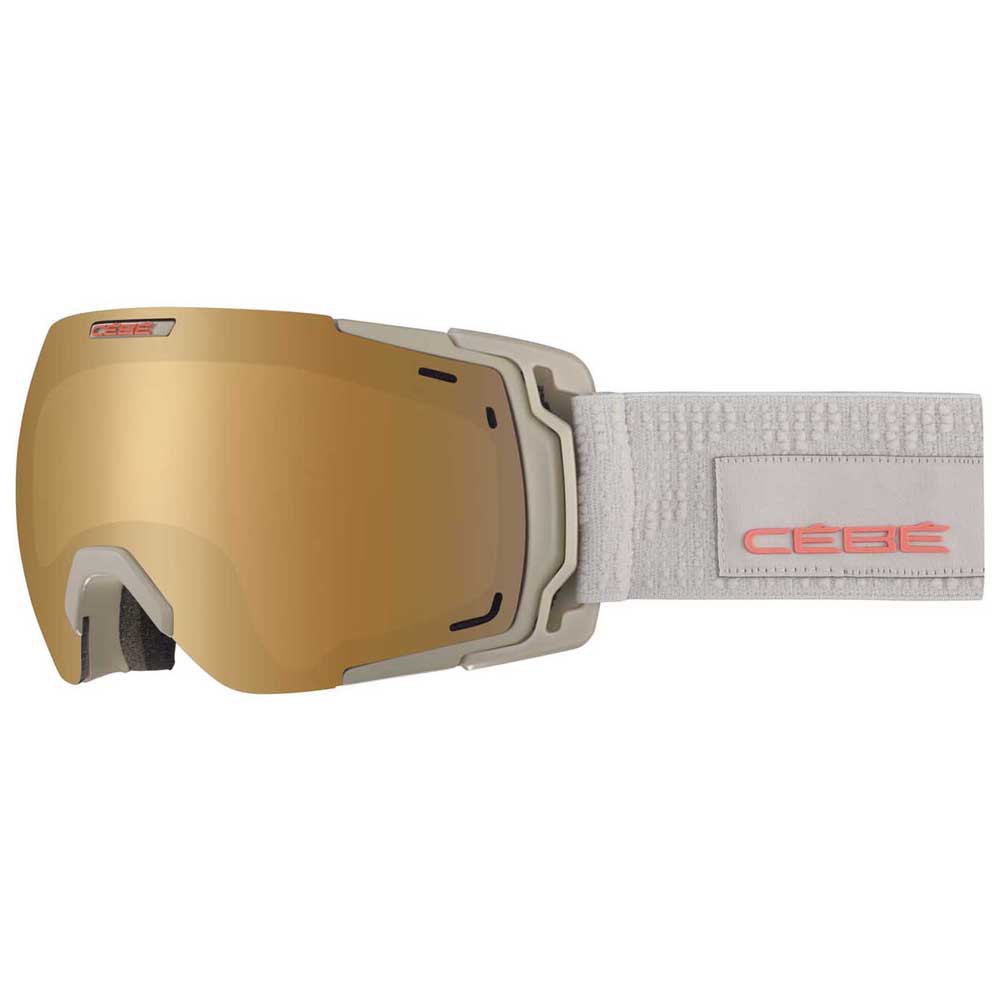 Cebe Fateful Photochromic Ski Goggles Beige Vario Perfo Amber Flash Mirror/CAT1-3 von Cebe