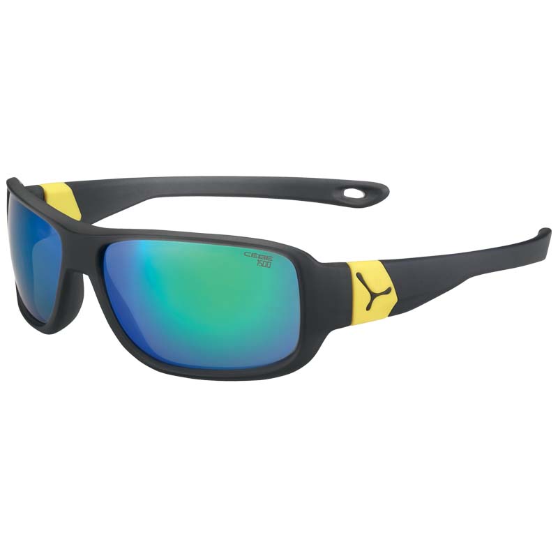 Cebe Scrat Sunglasses Schwarz 1500 Grey Blue Light Green Flash Mirror/CAT3 von Cebe