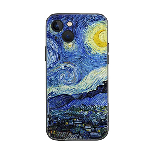 Cecey-jdz Kompatibel Mit iPhone 12 Hülle 6.1 Zoll - Transparente Weiche TPU Stoßfeste Stoßstange Anti-Kratz Handyhülle, Ganzkörperschutz Dünne Dünne iPhone 12 Hülle/Van Goghs Sternennacht von Cecey-jdz