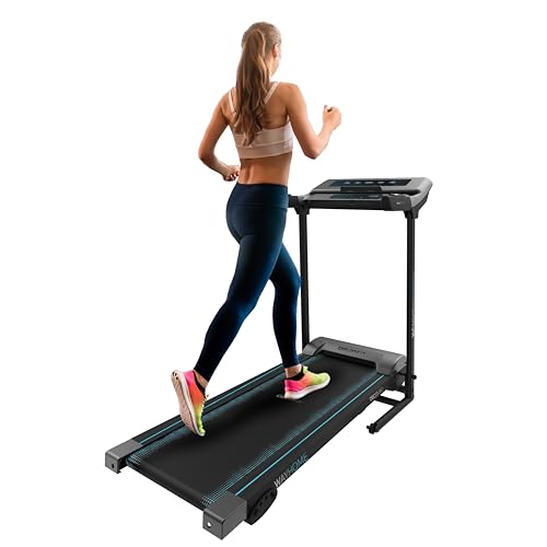 Cecotec Faltbares Laufband DrumFit WayHome, Neigung, Massagegürtel, Hanteln und Schaumstoffstangen, 1-18 km/h, 12 Programme, Breite Lauffläche von Cecotec