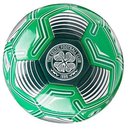 Celtic FC Fussball Ball, Offiziell Lizenzierter Club Soccer Ball, Fussball Grösse 3, 4 oder 5 - Fussball Geschenke für Fans (Grün Logo, Größe 5) von Celtic F.C.