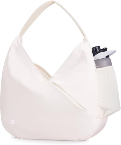 Ceneda Sporttasche für Damen Sport-Reisetasche mit verstecktem Yogamatten-Halter und Schuhfach Workout-Tanz-Tragetasche mit Nassfach Übernachtungs-Wochenendtasche für Reisen Yoga (Beige) von Ceneda