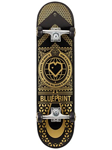 Centrano Unisex – Erwachsene Blueprint Home Heart Skateboard Komplettboard, Mehrfarbig, 8.125" von Centrano