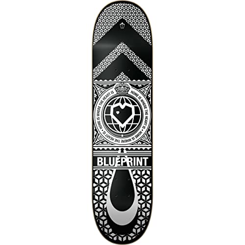Centrano Unisex – Erwachsene Home Heart Skateboard Deck, Weiss, 8" von Centrano