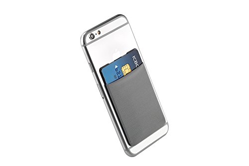 Cerbery - Smartphone Kartenhalter - Halter Halterung Handy Hülle Kartenhülle Kopfhörer - Kompatibel mit Apple iPhone Samsung Galaxy (Grau) von Cerbery