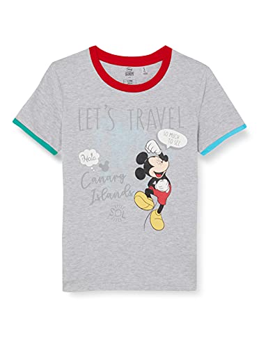 Cerdá Jungen Camiseta Corta Single Jersey Mickey T-Shirt mit kurzen Ärmeln, grau, 4 Años von Cerdá