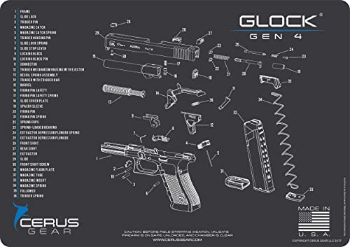 Cerus Gear Glock Gen4 Schematic Promat, Anthrazit/Cerus Blue von Cerus Gear