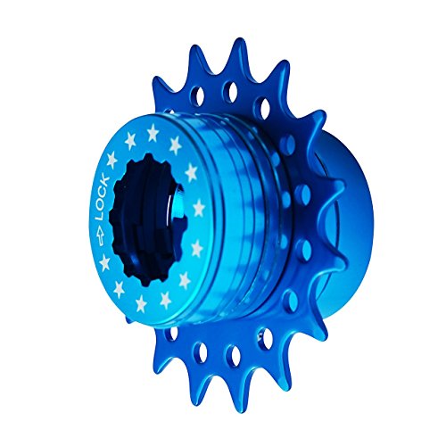 Cervus Single Speed Fixie Kassette für das Fahrrad, Conversion-Kit kompatibel, Shimano 16T, Farben (Blau) von Cervus