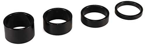 Cervus 4 Stück Headset-Abstandshalter aus hochwertiger Legierung, schwarz, 3,8 cm – 5 mm, 10 mm, 15 mm, 20 mm von Cervus