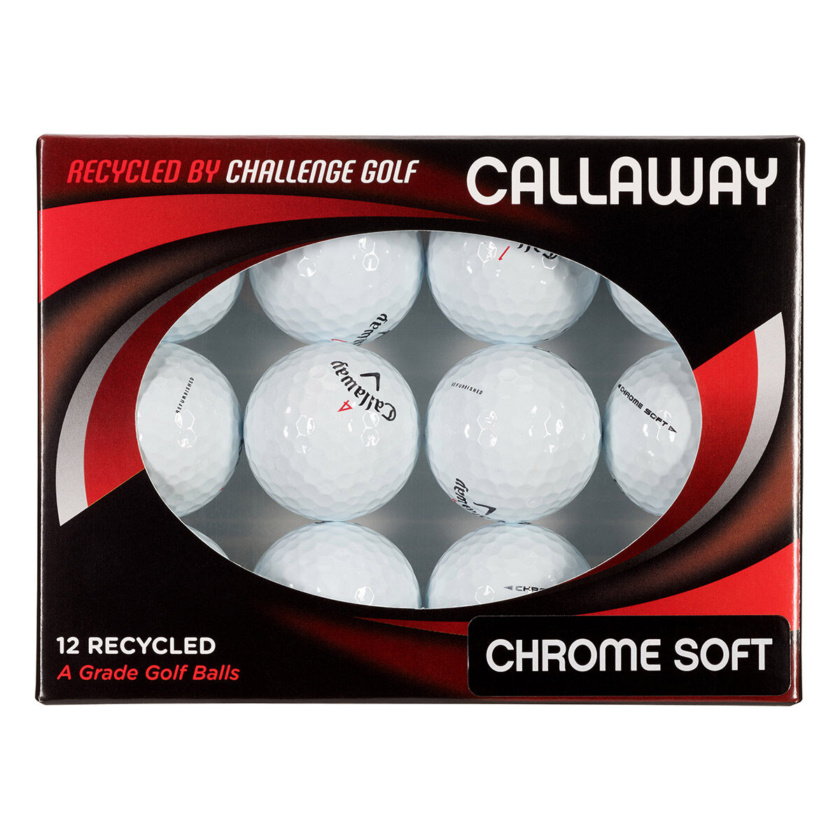 Challenge Golf White Dimple ChromeSoft Recycled Pack of 12 Golf Balls, Size: One Size | American Golf von Challenge Golf