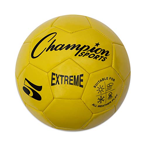 Champion Sports EX5YL Extreme Series Fußball aus Verbundmaterial, Größe 5, Gelb, 5 von Champion Sports