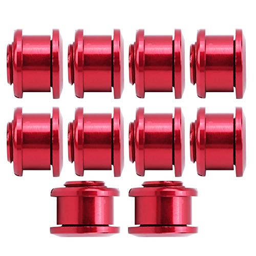 Changor Fahrrad-Kurbelgarniturschrauben, 4,9-mm-Kettenblattschrauben aus 7075-Aluminiumlegierung mit Einfacher Installation für BMX-Radfahren (Rot) von Changor