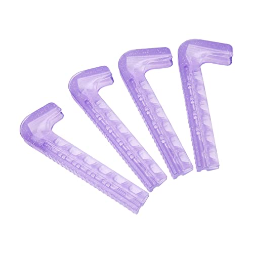 Schlittschuh-Schutz, Verstellbarer Schlittschuh-Kufenschutz, einfach zu verwenden für Eiskunstlauf-Schlittschuhe(Violett) von Changor