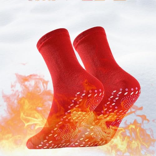 Changtai Beheizbare Socken 1 Paar, Selbsterwärmende Socken Fußwärmer Heizbare Socken Wintersocken Thermosocken Herren Damen Heizbare Beheizte rutschfeste Heizsocken für Outdoor-Aktivitäten von Changtai