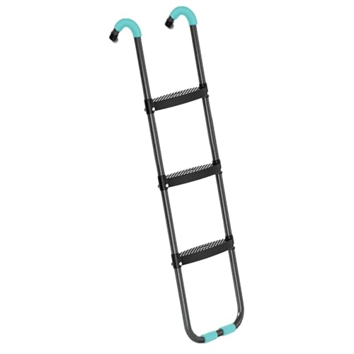Trampolinleiter mit horizontalen und Breiten Stufen | Universalhaken | UV-behandelter Stahl | Trampolinzubehör mit Einer Kapazität von 220 Pfund für Kinder von Chappal