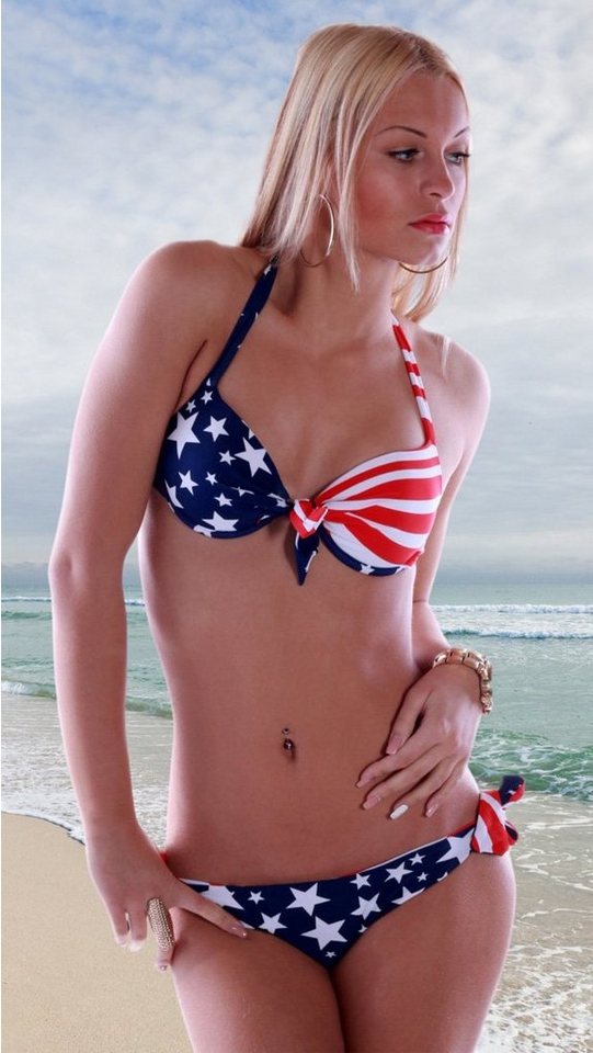 Charis Moda Bandeau-Bikini Neckholder Bandeau Bikini American Beach Style von Charis Moda