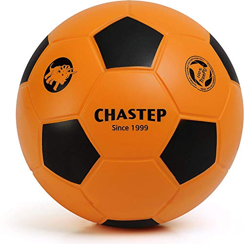 Chastep 8" Foam Soccer Ball Schaumstoffball Perfekt für Kinder oder Anfänger. Spielen und trainieren Sie Soft Kick & Safe (Orange/Schwarz) von Chastep