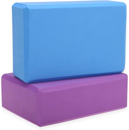 Yoga Block, Schaumgummi Yoga Block 2er Set, Rutschfester Yogablock für Yoga Pilates-Training, geeignet für Yoga, Pilates Meditation, Anfänger und Fortgeschrittene von Cheerhom