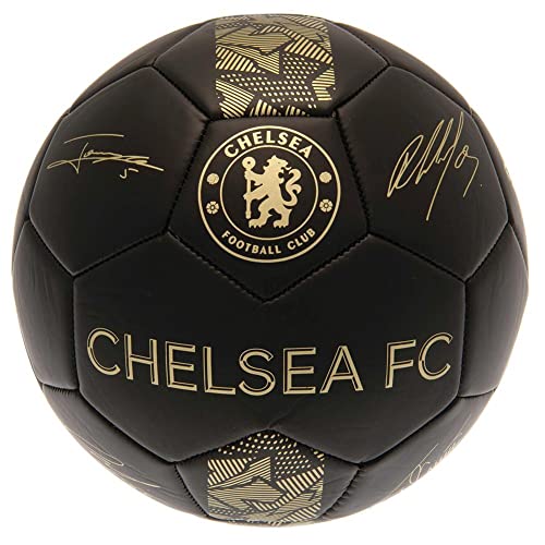 Chelsea FC Phantom-Fußball, Größe 5, Schwarz von Chelsea