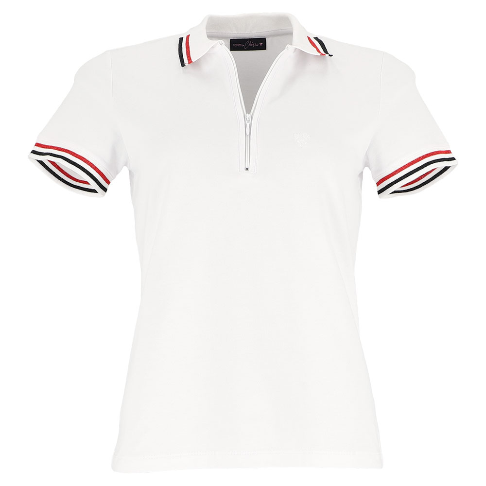 'Cherie Golf Damen Polo Frenchie Retro weiss' von Cherie