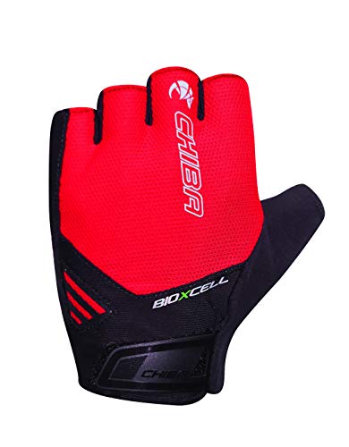 Chiba BioXCell Air Fahrrad Handschuhe kurz rot/schwarz 2024: Größe: S (7) von Chiba