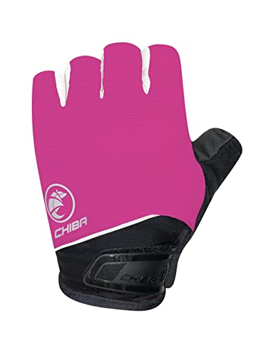 Chiba BioXCell Damen Fahrrad Handschuhe kurz pink/schwarz 2024: Größe: M (8) von Chiba