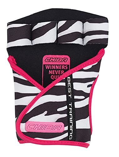 Chiba Damen Handschuh Motivation Glove, schwarz/weiß/pink, L, 40936 von Chiba