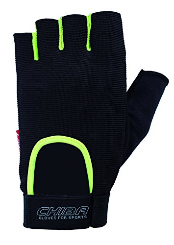 Chiba Erwachsene Handschuh Fit, schwarz/Neongelb, L, 40416 von Chiba