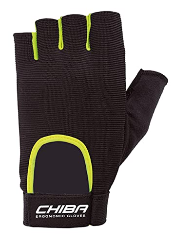 Chiba Erwachsene Handschuh Fit, schwarz/Neongelb, XL, 40416 von Chiba