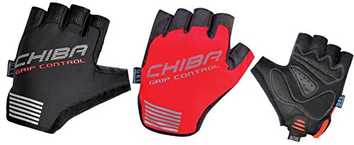 Chiba Herren Grip Control Leather Handschuhe Kinder, rot, S von Chiba
