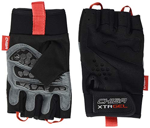 Chiba Trainingshandschuhe XTR Gel, schwarz/hellgrau, M, 40168 von Chiba