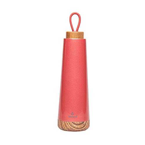 Chic Mic Unisex – Erwachsene Bioloco Loop Isolierflasche, Kirschrot, 7.5 cm x 7.5 cm x 28 cm von chic.mic