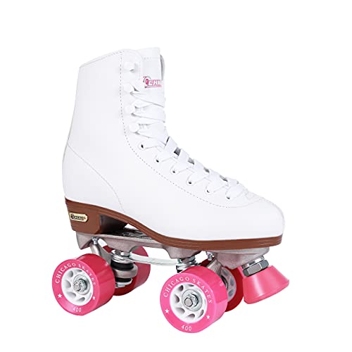 Chicago Klassische Rollschuhe für Damen und Mädchen – Premium Weiß Quad Rink Skates von CHICAGO