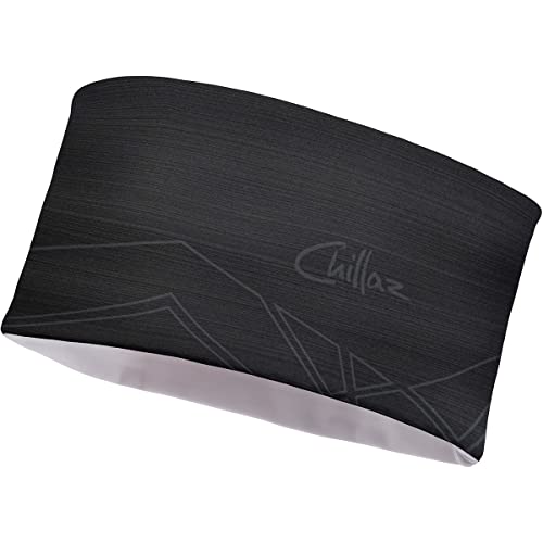Chillaz Mountain Abstract Headband Schwarz - Sportliches elastisches Stirnband, Größe One Size - Farbe Black von Chillaz
