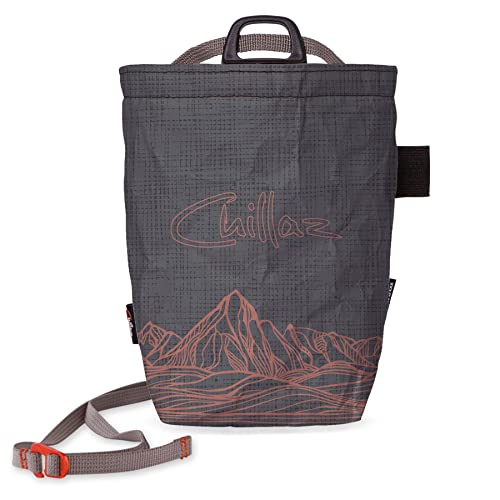 Chillaz Mountains Chalkbag Grau - Stylischer robuster Chalkbag, Größe One Size - Farbe Anthrazith von Chillaz