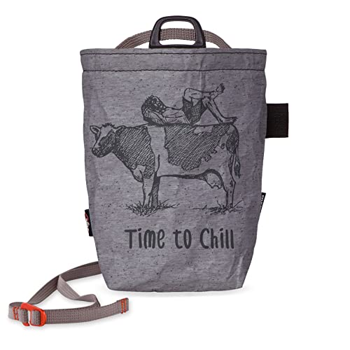 Chillaz Time to Chill Chalkbag Grau - Wasserfester robuster Chalkbag, Größe One Size - Farbe Dot Grey Melange von Chillaz