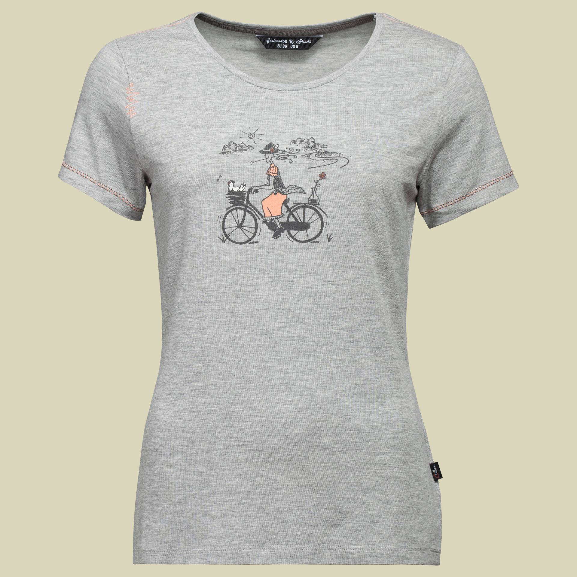 Saile Tyrolean Trip T-Shirt Women Größe 38 Farbe grey melange von Chillaz