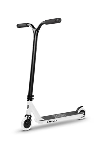 Chilli Pro Scooter™ Archie Cole | Das ORIGINAL | Stunt Scooter mit 360° Lenkung | High-End Stuntscooter | Für Profis | 110 mm PU Räder | Trick Roller für Kinder und Erwachsene | Farbe weiß von Chilli Pro Scooter