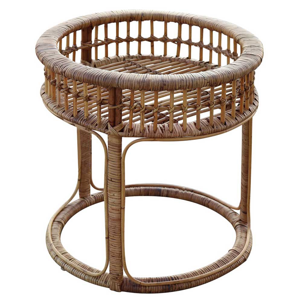 Chillvert Parma Rattan Round Table 57 Cm Braun von Chillvert