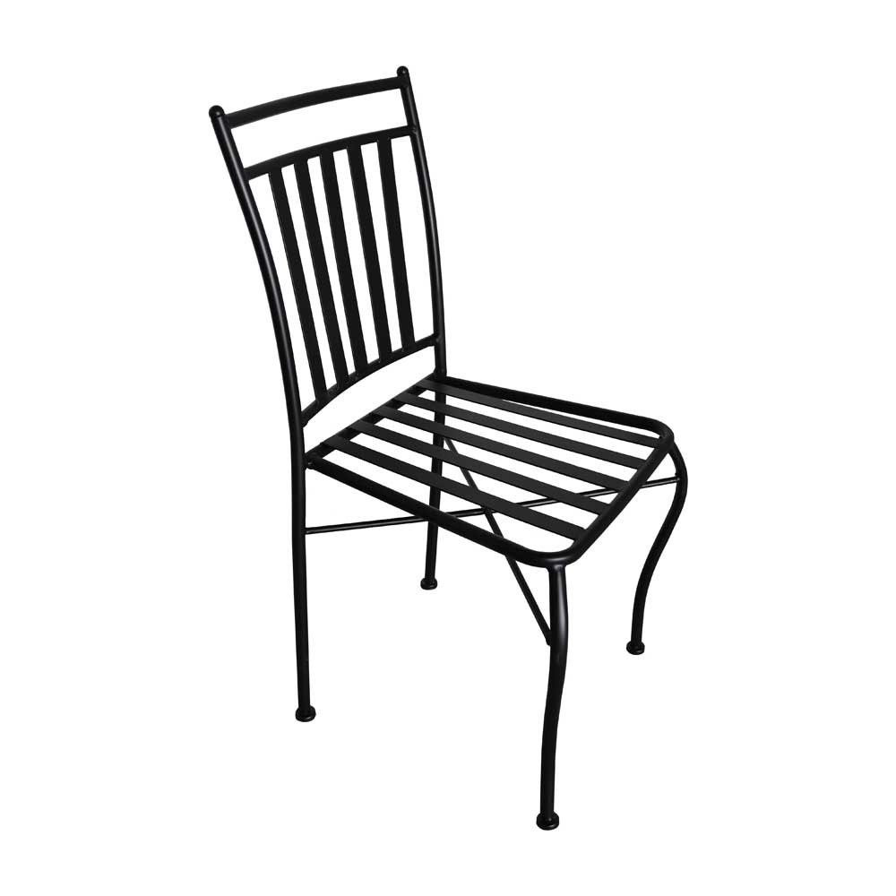 Chillvert Tivoli Stackable Steel Chair 40.5x50.5x89 Cm Refurbished Schwarz von Chillvert