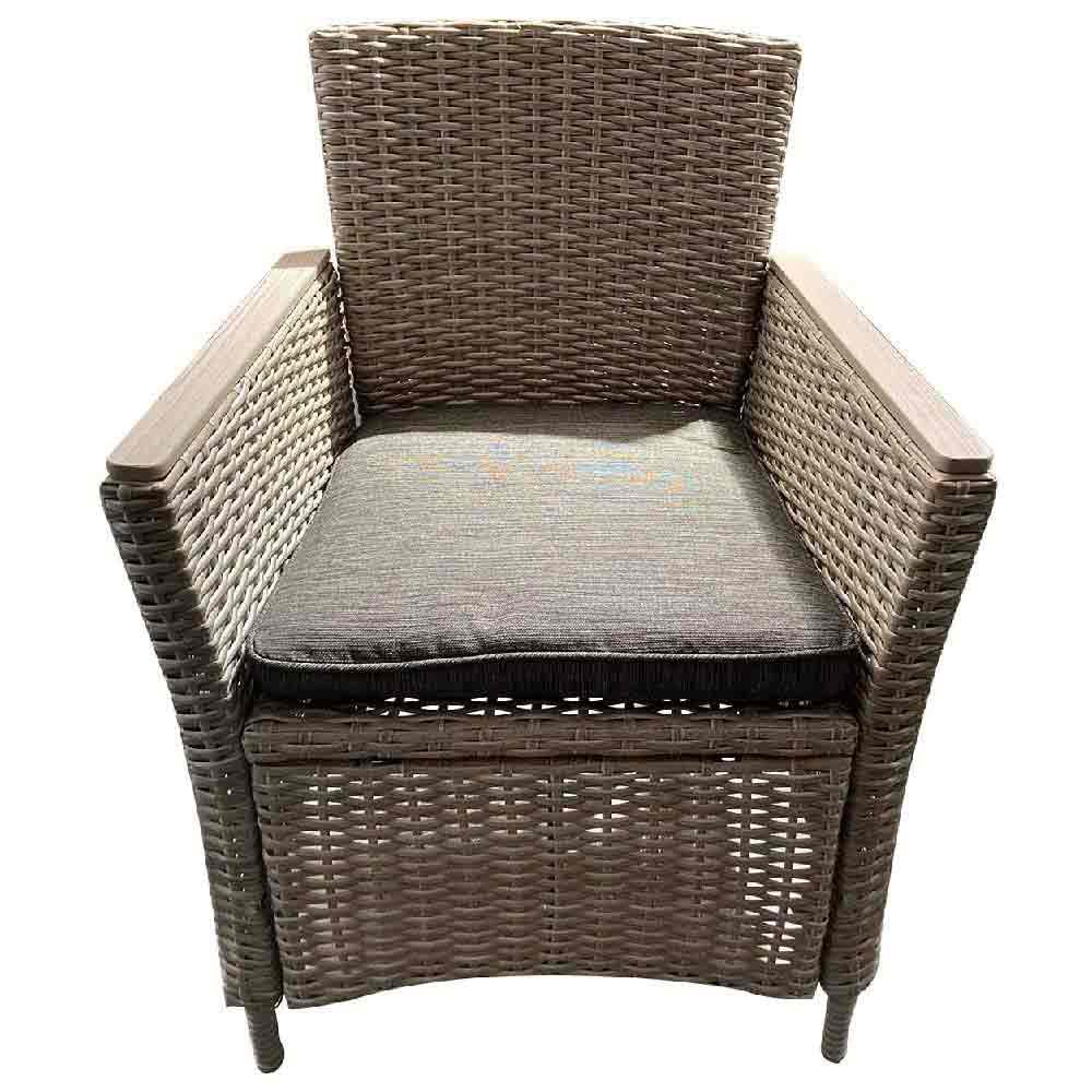 Chillvert Turin Steel And Synthetic Rattan Armchair 65x68.5x93.5 Cm Braun von Chillvert