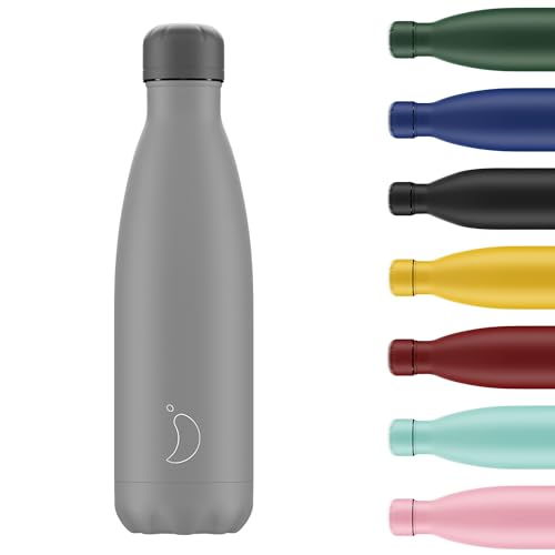 Chilly's Wasserflasche - Edelstal und wiederverwendbar - Auslaufsicher, schweißfrei - All Grey, 750ml von Chilly's