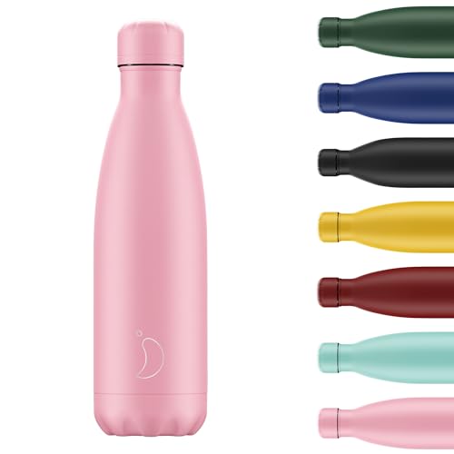 Chilly's Wasserflasche - Edelstal und wiederverwendbar - Auslaufsicher, schweißfrei - Pastel - All Pink, 260ml von Chilly's