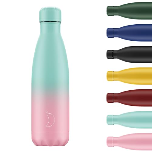 Chilly's Wasserflasche - Edelstal und wiederverwendbar - Auslaufsicher, schweißfrei - Pastellfarbverlauf - 260ml von Chilly's