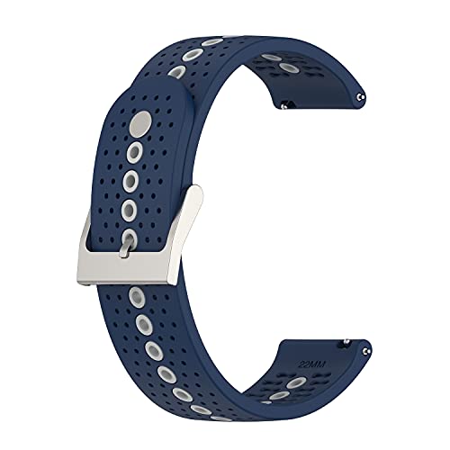 Chofit Armbänder kompatibel mit Suunto 5 Peak Armband, Ersatz-Silikon-Sportarmband, 22 mm Band mit bunten Löchern, Zubehör für Suunto 5 Peak Smart Watch (blau) von Chofit