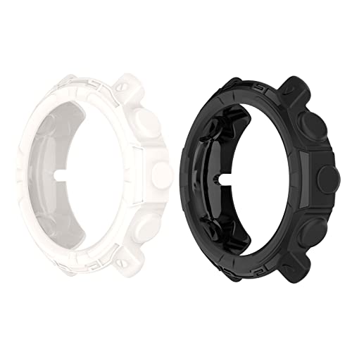 Chofit Cases Kompatibel mit Polar Grit X Pro Hülle, TPU Schutzhülle Cover Watch Protector Shell Zubehör für Grit X Pro/Grit X (Schwarz+weiß) von Chofit
