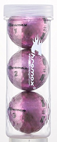 Chromax Golfbälle, M5, metallisch, 3 Stück, Violett von Chromax