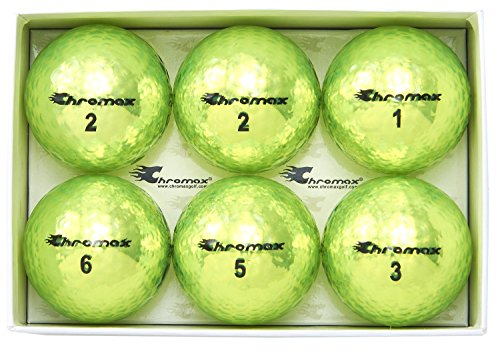 Chromax Golfbälle Metallic M5, bunt - 6 Stück, BCM56-GRN, grün von Chromax