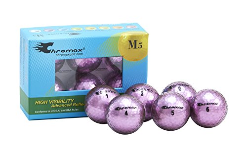 Chromax Golfbälle Metallic M5, bunt - 6 Stück, BCM56-PURP, violett von Chromax